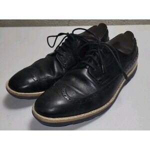 Clarks‎ Oxford Wingtip England Leather Dress Shoes Business Men's Size 9 Black